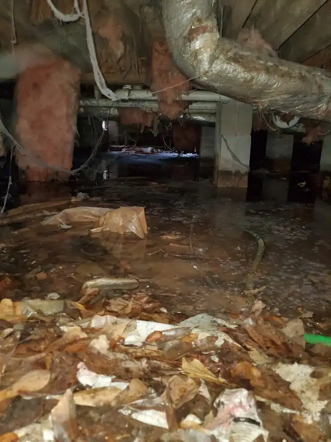 Crawl space flood assessment for Commercial Water Damage Restoration in Cedar Falls
